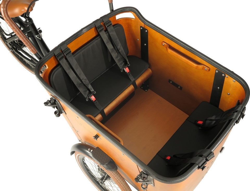 Vogue Superior Deluxe Bruin – Elektrische Bakfiets | Twee Wielen Voor