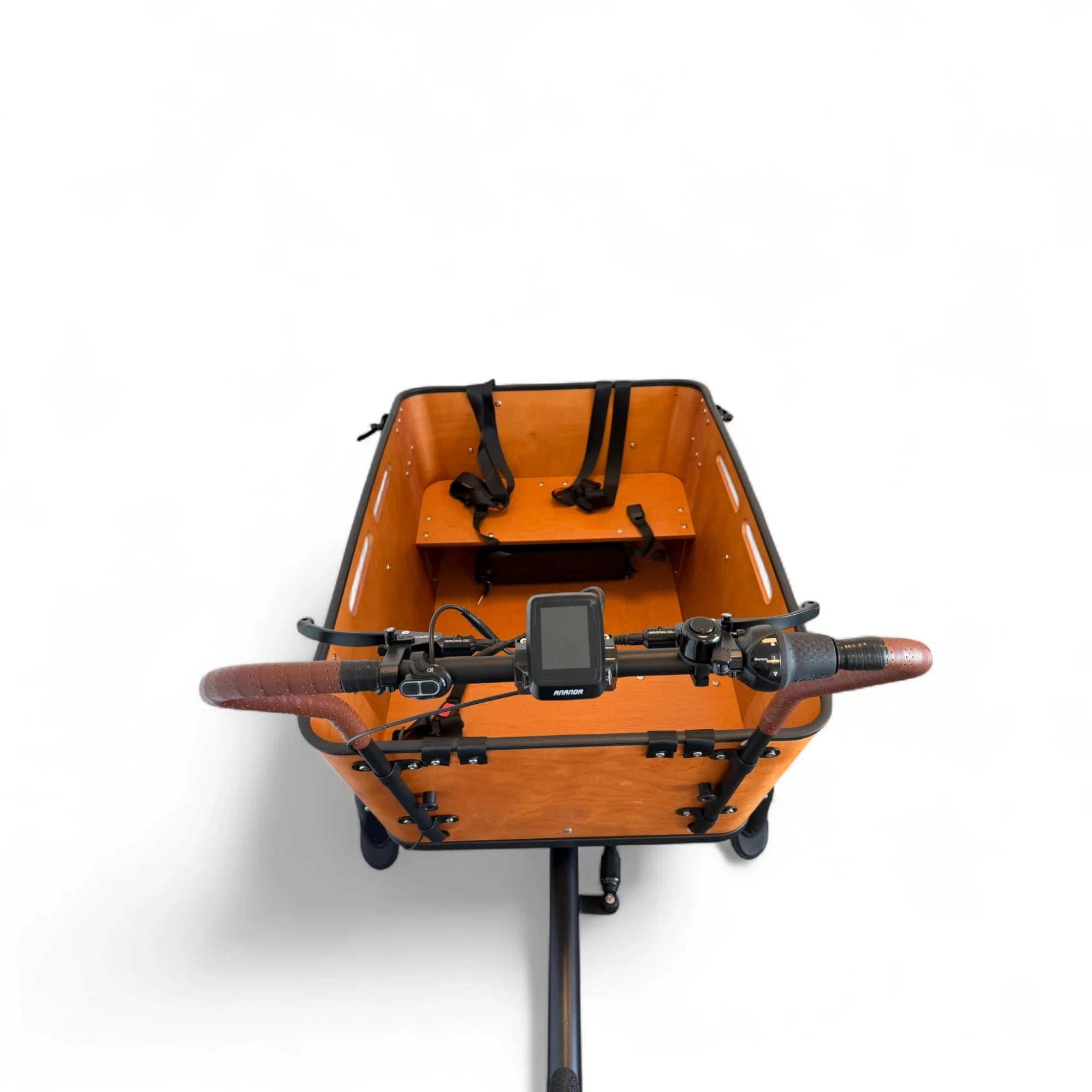 Vogue Carry 3 Zwart/Bruin/Zwart – Elektrische bakfiets met Bafang middenmotor