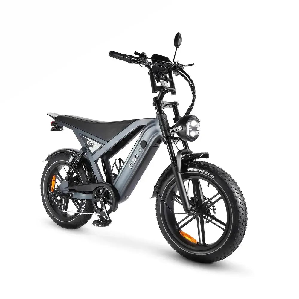 OUXI GT20 Grey – Elektrische Fatbike Stoer Design | E-bike Stad & Woon-werk 25km/u