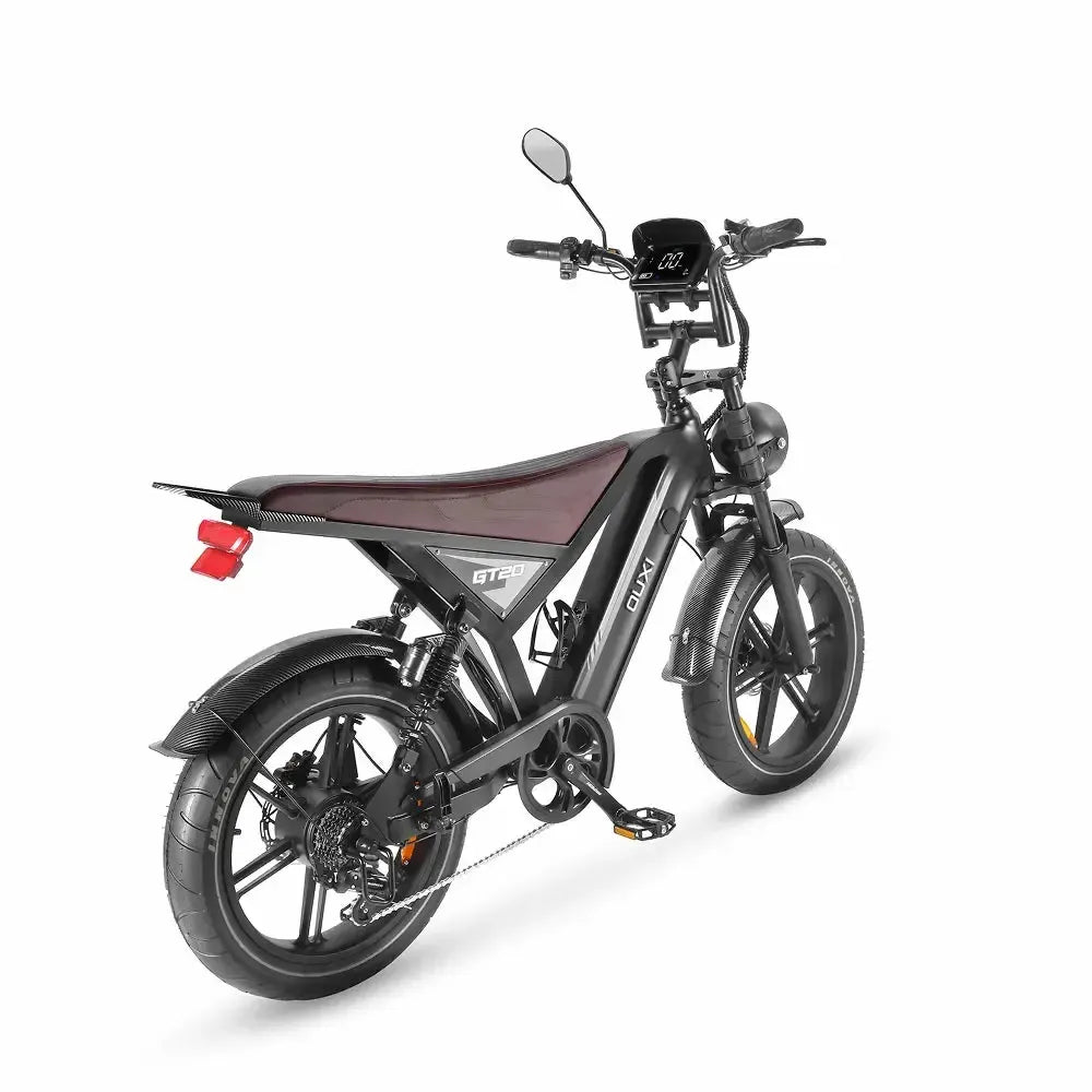 OUXI GT20 Zwart – Elektrische Fatbike Stoer Design | Stad & Woon-werk 25km/u