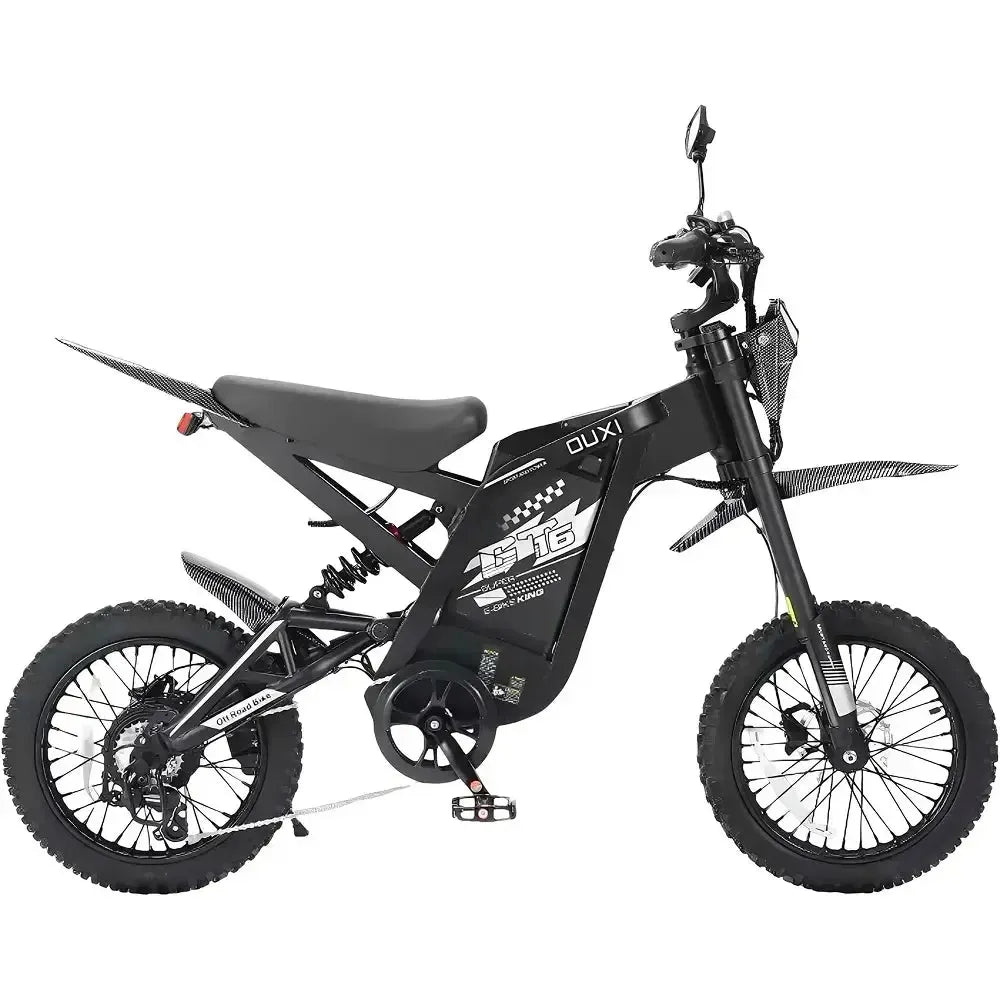 OUXI GT16 Zwart/Grijs – Compacte Skinnybike