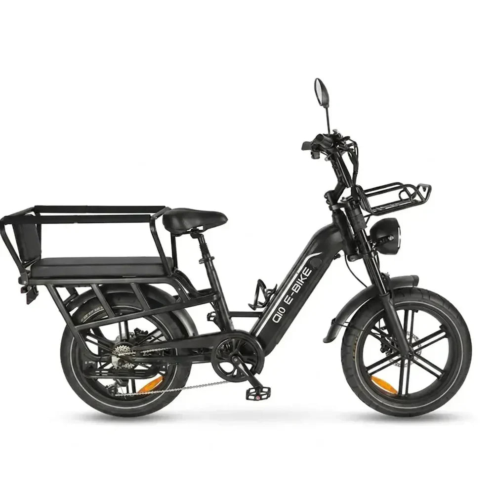 OUXI Q10 longtail e-bike met cargo mand
