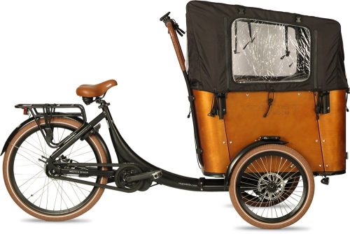 Vogue Superior Deluxe Bruin – Elektrische Bakfiets | Twee Wielen Voor