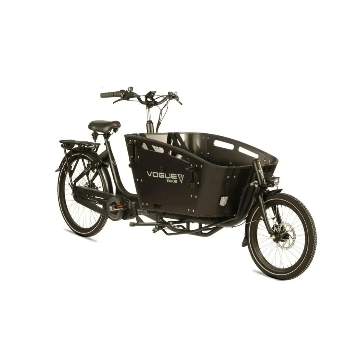 Vogue Carry 2 Zwart – Elektrische Bakfiets 2-wiel | Ananda Middenmotor
