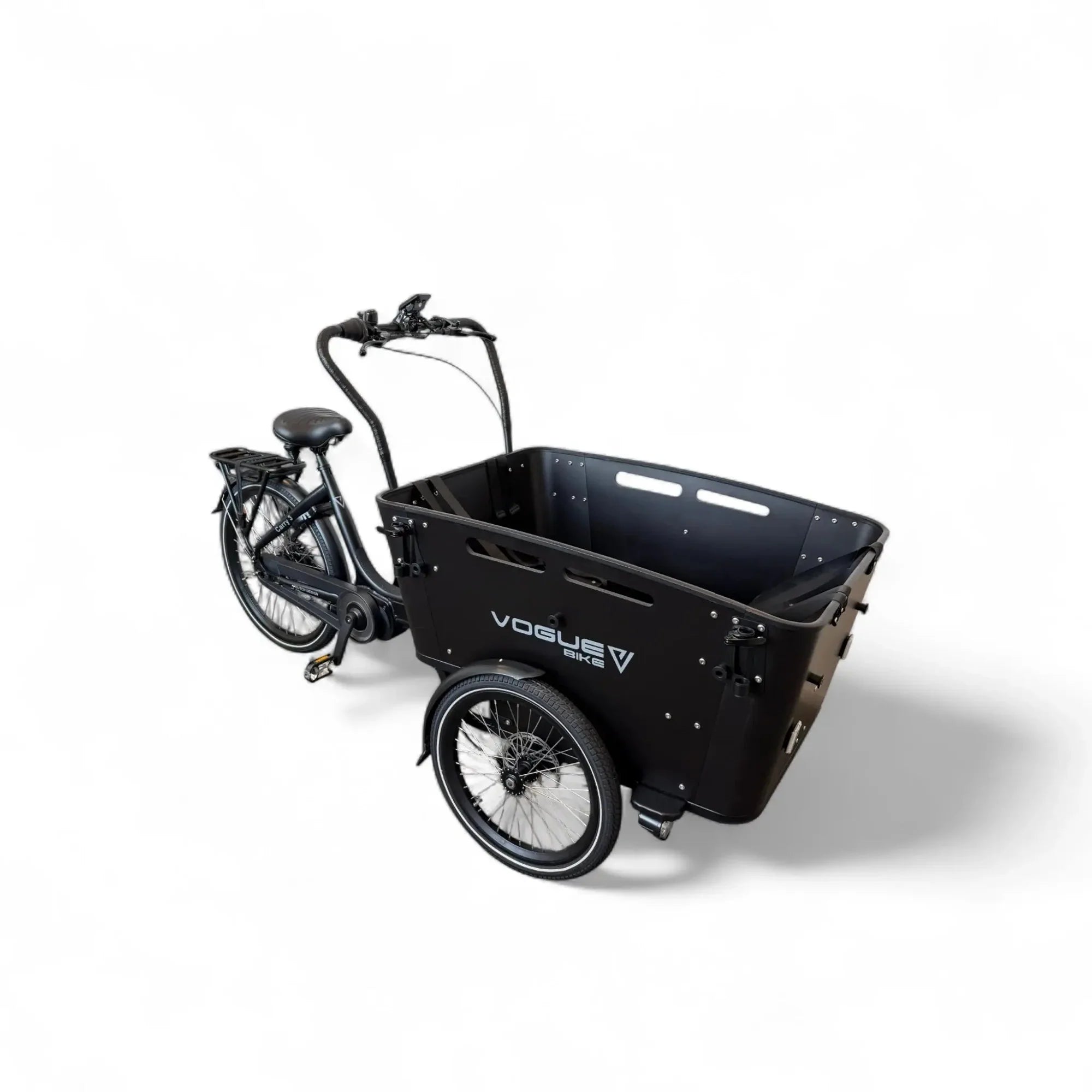 Vogue Carry 3 Zwart – Elektrische bakfiets met Bafang middenmotor