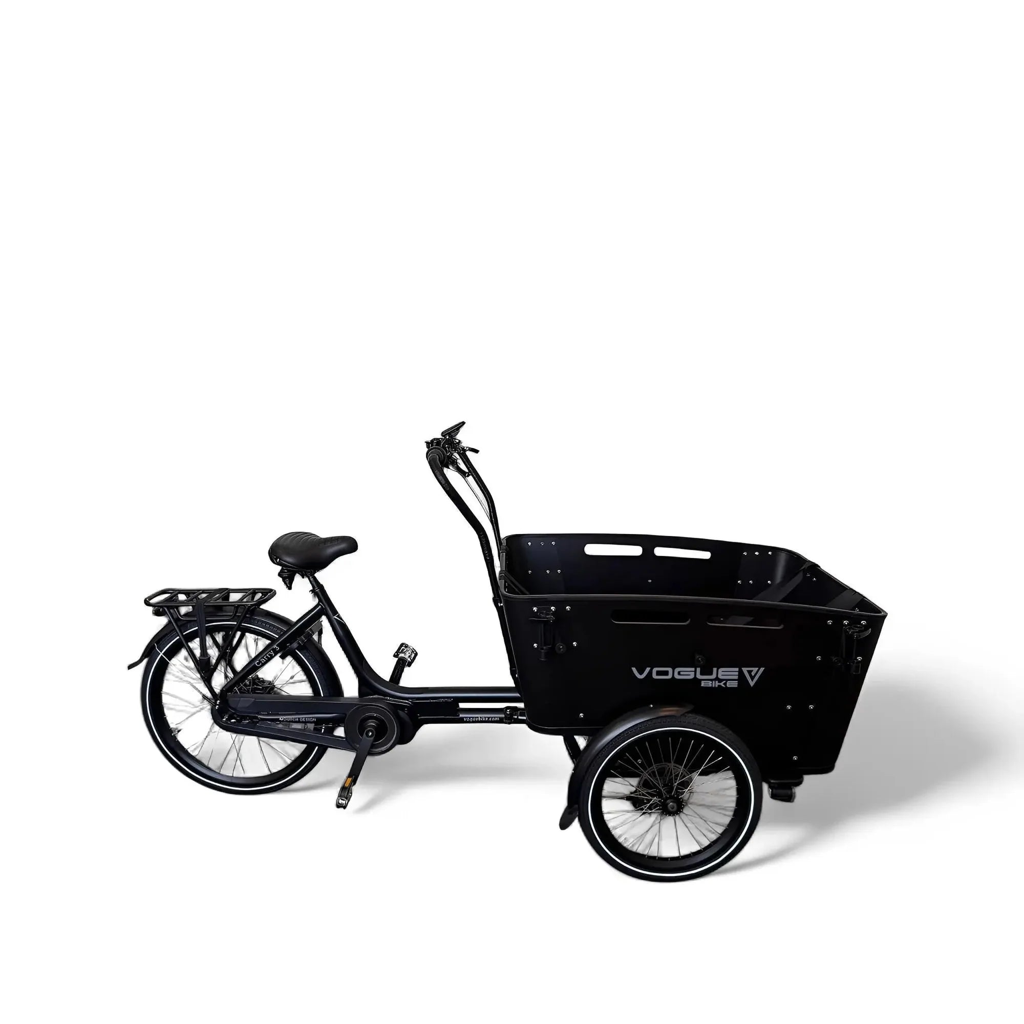 Vogue Carry 3 Zwart – Elektrische bakfiets met Bafang middenmotor