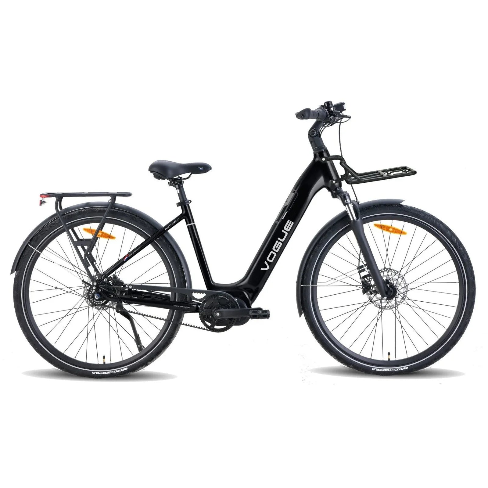 Vogue Pantheon Zwart – E-bike met middenmotor en riemaandrijving