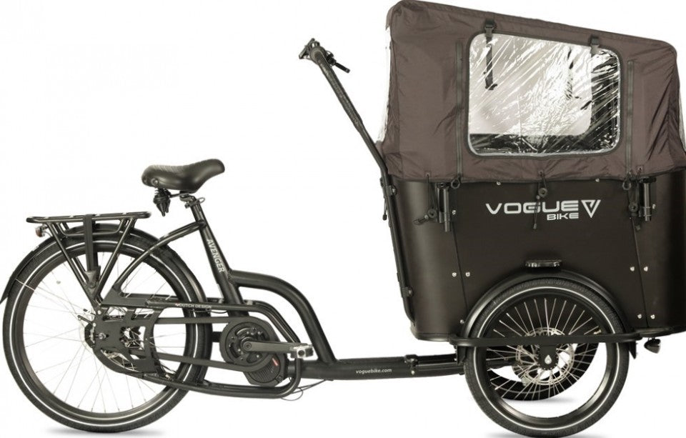 Vogue Avenger Zwart – Elektrische Bakfiets 3-wiel | Ananda Middenmotor