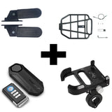 Qmwheel V20 mini fatbike 16 inch met accessoirespakket, compacte fatbike met brede banden en stevige frame in de afbeelding