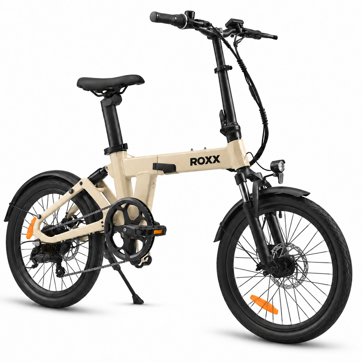 Roxx X Beige - Compacte elektrische vouwfiets voor de stad