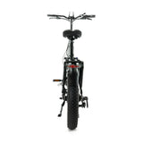 Zwarte ENGWE Engine X elektrische fiets met vering en opvouwbaar frame, geschikt voor comfortabel stadsvervoer.