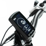 Zwarte ENGWE EP-2 Boost elektrische vouwfiets met compact design en comfort, afgebeeld in close-up.