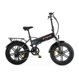 Zwarte ENGWE EP-2 Boost elektrische vouwfiets met comfortabele zithouding en compacte frame, ideaal voor stadsgebruik.