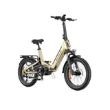 Engwe L20 3.0 Pro elektrische fiets in champagne kleur, comfortabele lage instap en moderne design van Engwe