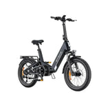 Zwarte Engwe L20 3.0 Pro elektrische fatbike met lage instap en krachtige motor, ideale comfortabele e-bike voor off-road rijden