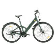 Groene ENGWE MapFour N1 Air ST elektrische fiets met lage instap, lichtgewicht en geschikt voor stadsritten.