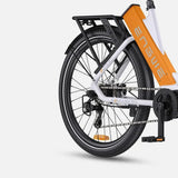 Engwe P275 ST Oranje elektrische fiets met lage instap en comfortabele zithouding, geschikt voor stadsritten en recreatief gebruik