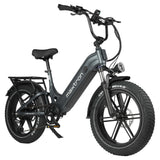 Maxtron elektrische fatbike Camel in grijs met groene accenten, stabiel en geschikt voor stad en recreatief gebruik.