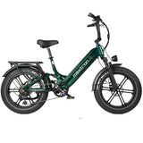 Groene Maxtron Camel elektrische fatbike voor stad en recreatief gebruik, stabiele elektrische fiets met robuuste banden.