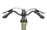 Groene Maxtron Marathon elektrische fiets met grote accu, inclusief display en stevige frame.