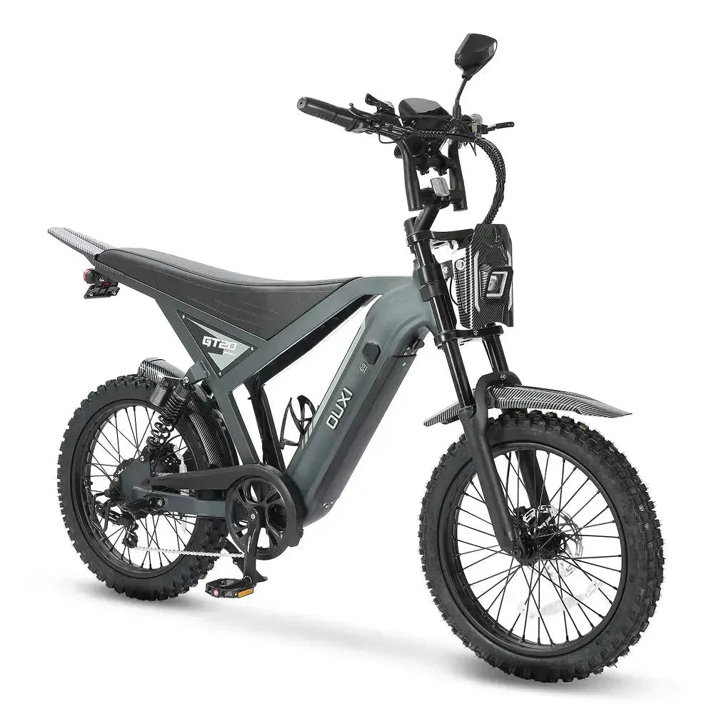 OUXI GT-20 PRO Grijs – Fatbike e-bike met dubbele vering