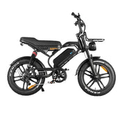 Elektrische fatbike S20 Pro van Qmwheel, geschikt voor stadsgebruik en recreatief rijden, zwart met brede banden.