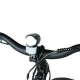 Roxx NEO+ elektrische fiets in doos, zwart met blauwe accenten, klaar voor montage, van Roxx Bike voor comfortabel elektrisch rijden.