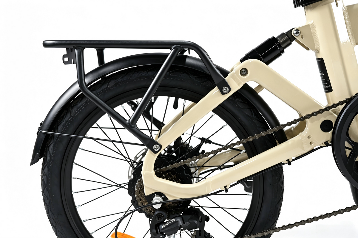 Roxx X Beige elektrische vouwfiets, opgevouwen