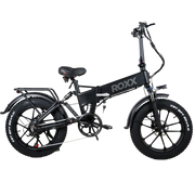 Elektrische fiets Roxx RX1+ van Roxx Bike in de doos, klaar voor montage, met zwart frame en elektrische aandrijving.