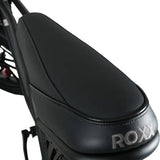 Roxx S2+ elektrische fiets van Roxx Bike, in doos, klaar voor montage, zwart frame met elektrische aandrijving.