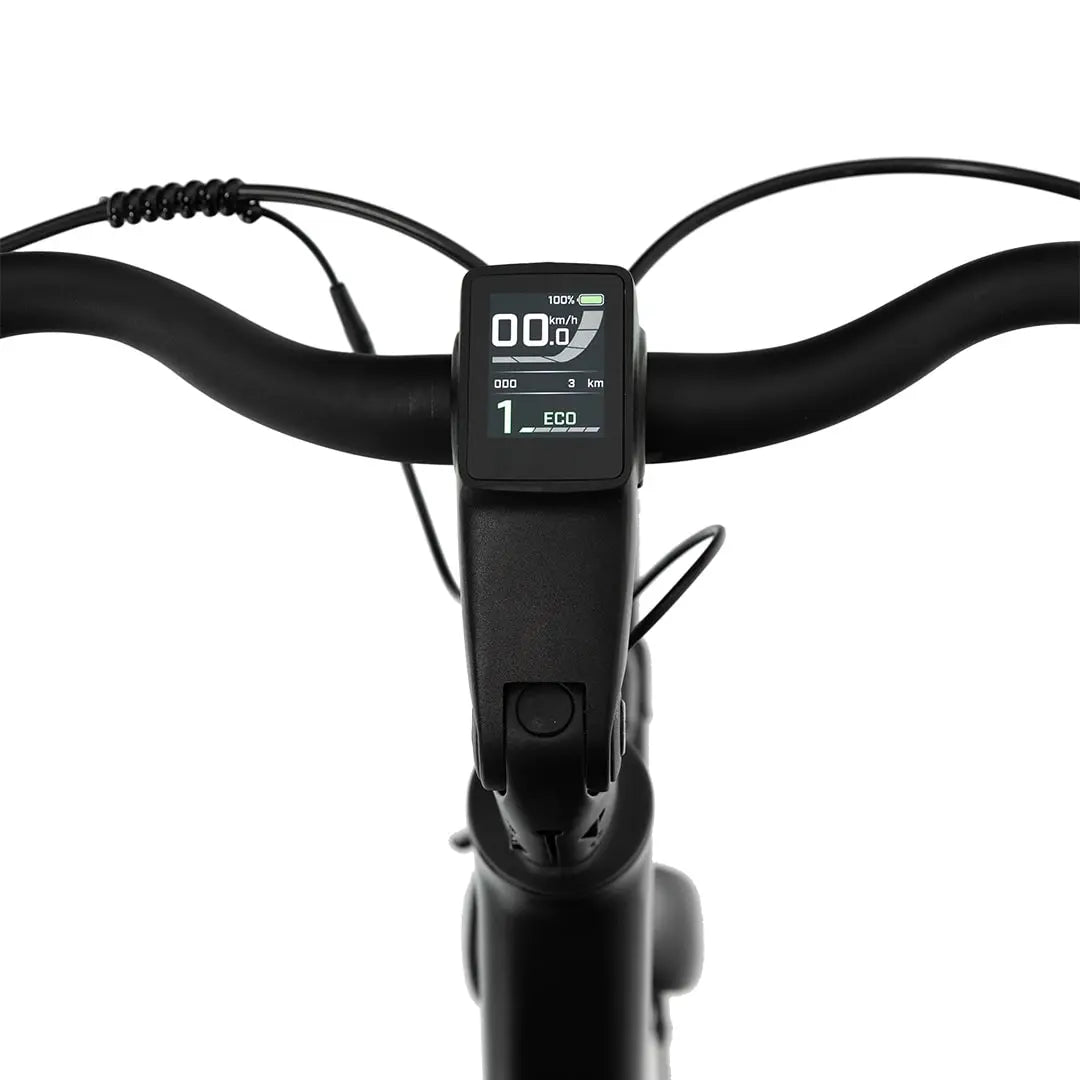 Elektrische fiets Roxx SM5 zwart van Roxx Bike, klaar voor montage, met frame en elektrische aandrijving zichtbaar.