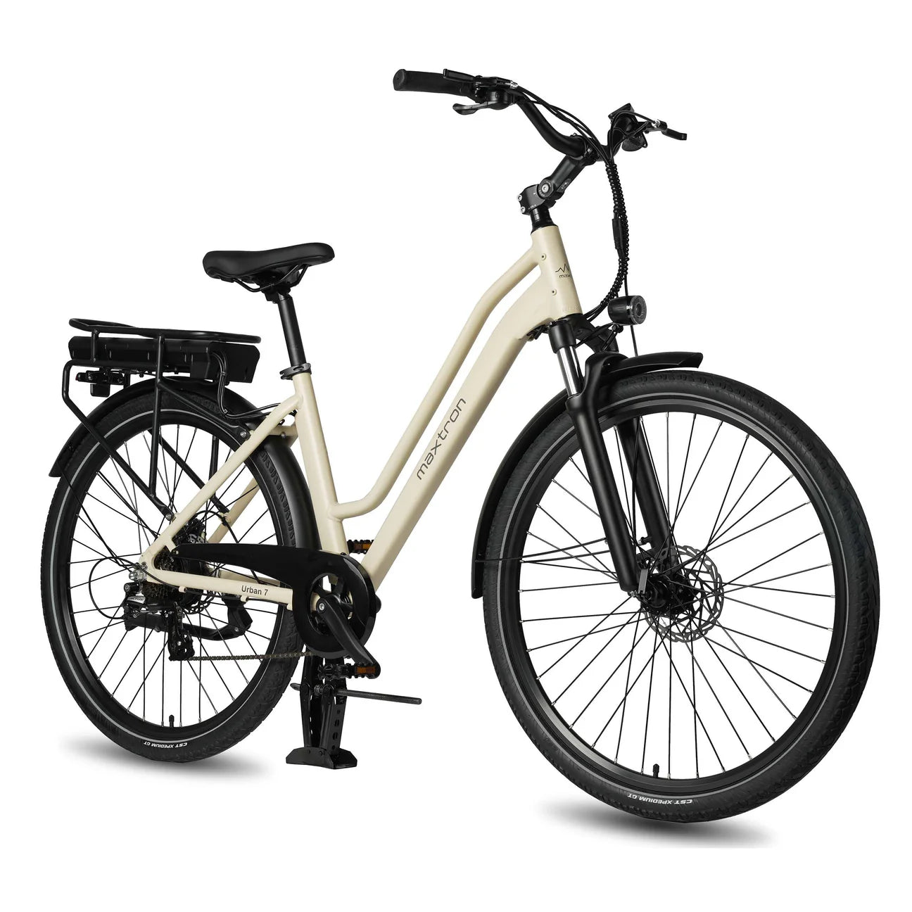 Maxtron Urban7 Beige – Comfortabele e-bike voor dagelijks gebruik