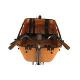Vogue Carry 2 zwarte/bruin elektrische bakfiets met krachtige middenmotor, zichtbaar met ruime bak en modern design.
