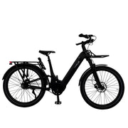 Zwart matte Vogue Artemis comfort e-bike met riemaandrijving en 468Wh accu, 50 cm frame, geschikt voor stadsritten