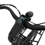Vogue Artemis Zwart comfort e-bike met riemaandrijving, frame en zadel zichtbaar, ideale elektrische fiets voor stadsritten