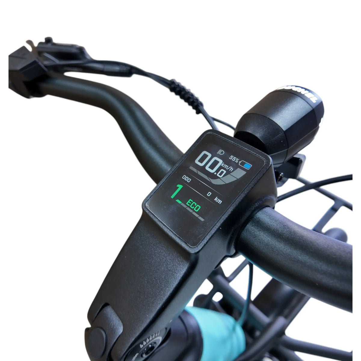 Vogue Milo Blauw e-bike met riemaandrijving en Bafang motor, stijlvolle elektrische fiets met modern ontwerp en comfortabele zithouding