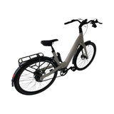 Vogue Nova elektrische fiets in grijs met lage instap, comfortabele e-bike voor stadsverkeer en recreatief gebruik