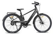 Zwarte Vogue Nova Man elektrische herenfiets in doos, stijlvolle E-bike geschikt voor stadsgebruik en comfortabel rijden