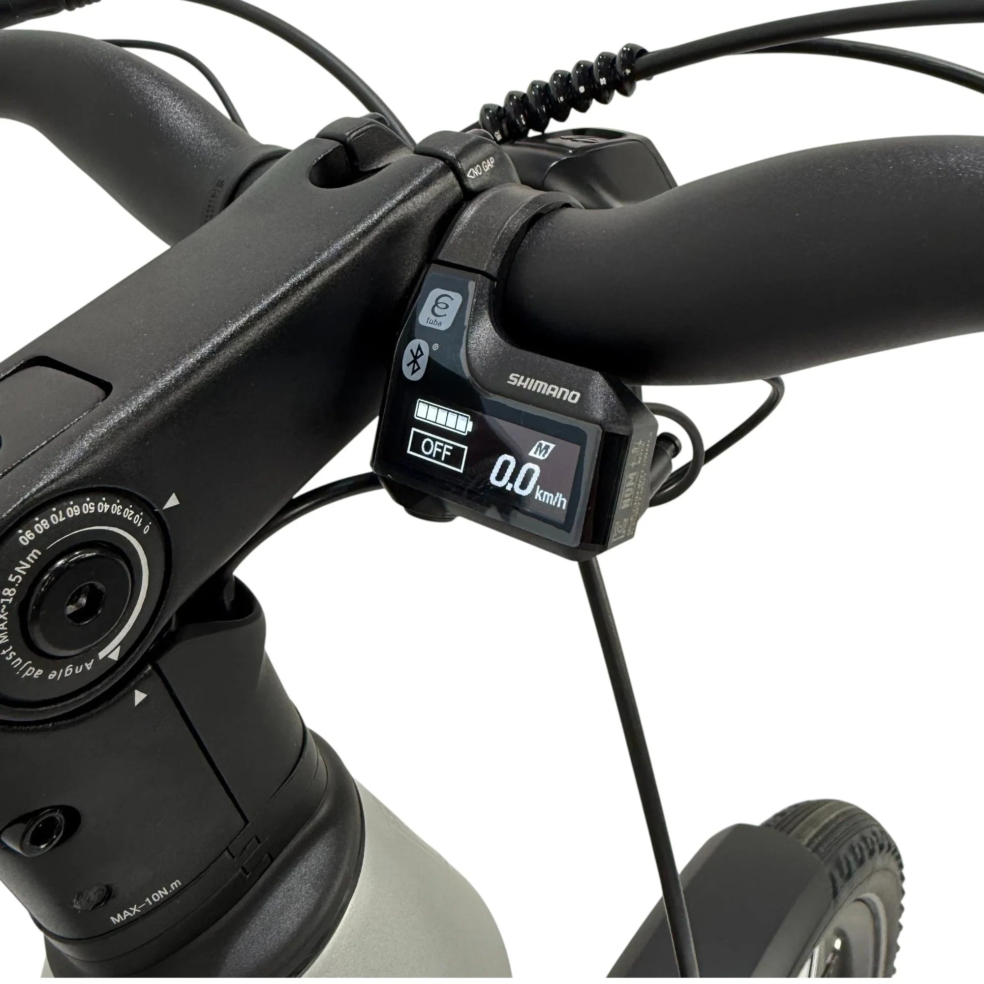 Vogue SUV Grijs elektrische fiets met Shimano middenmotor, comfortabele e-bike met stevige frameset en moderne ontwerp.