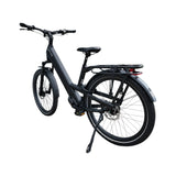 Vogue SUV elektrische fiets in zwart met Shimano middenmotor, robuuste e-bike voor comfortabel en krachtig rijden.