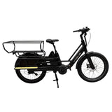 Vogue Wonder zwarte elektrische longtail fiets, gezinsvriendelijke elektrische fiets in doos, geschikt voor dagelijks gebruik