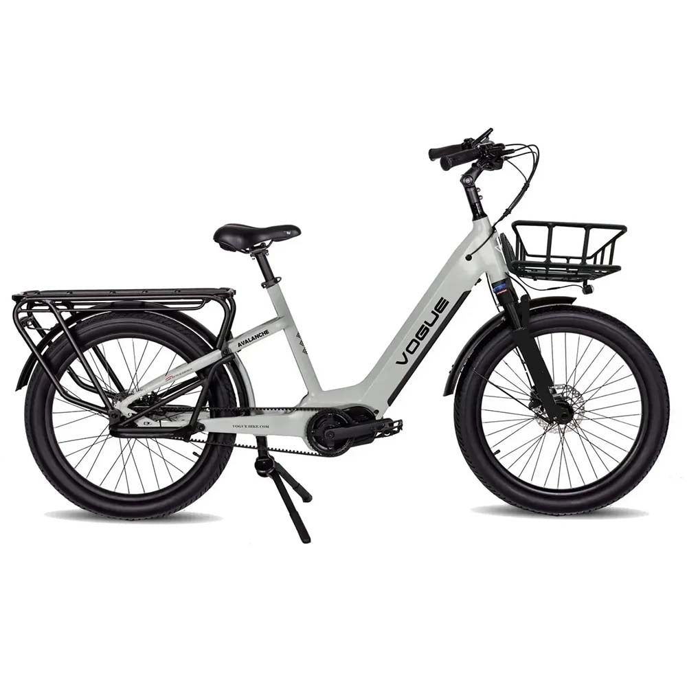 Vogue Avalanche Grijs – Elektrische Gezinsfiets Lage Instap | Voor 2 Kinderen