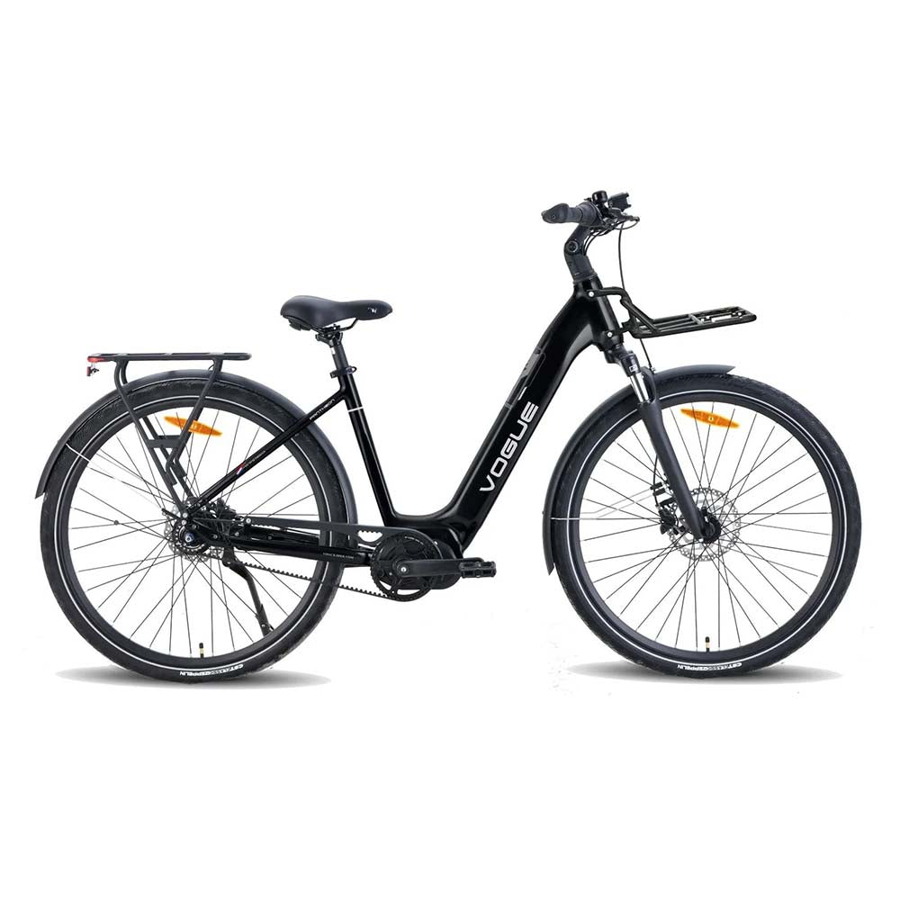 Vogue Pantheon Zwart – E-bike met middenmotor en riemaandrijving