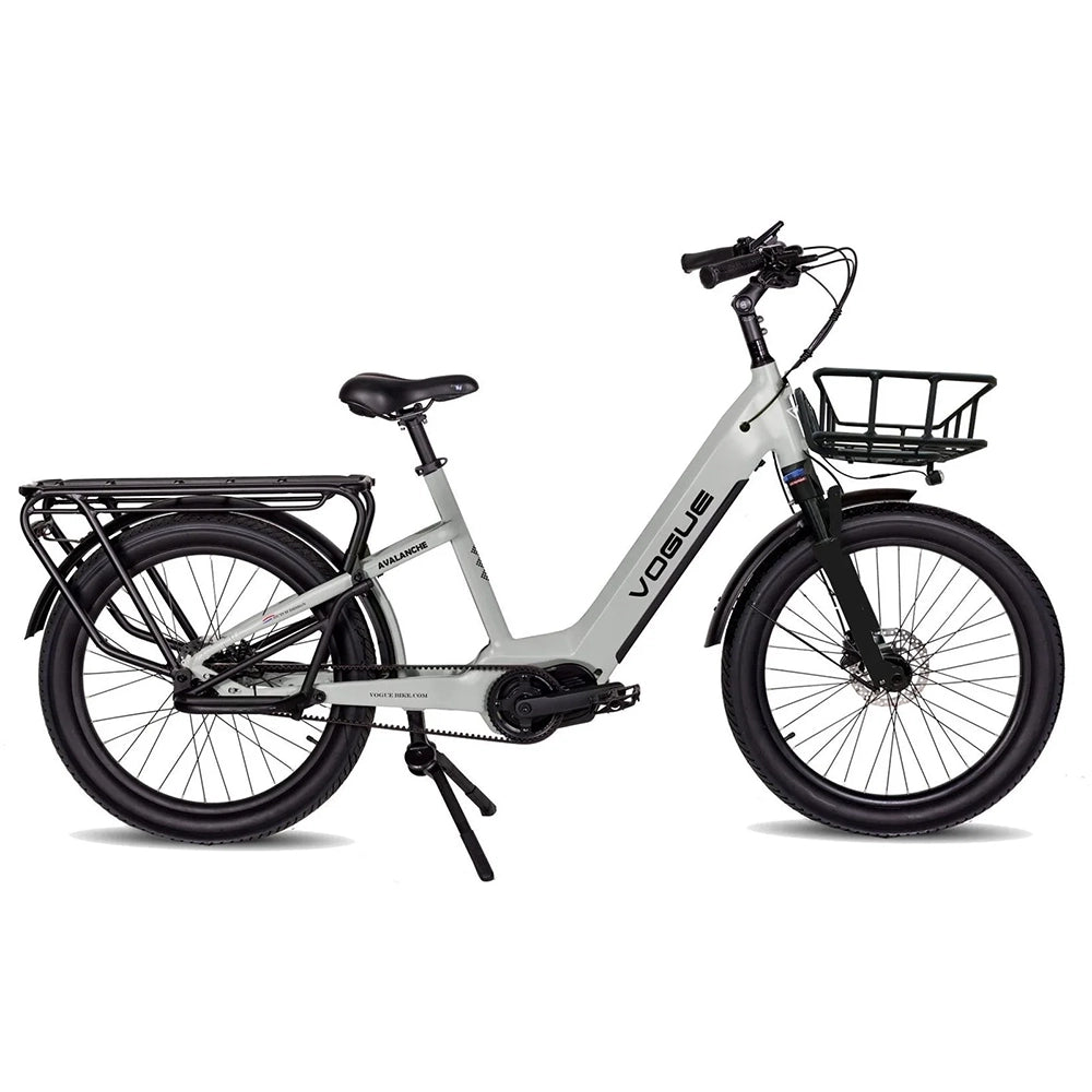 Vogue Avalanche Grijs – Elektrische Gezinsfiets Lage Instap | Voor 2 Kinderen